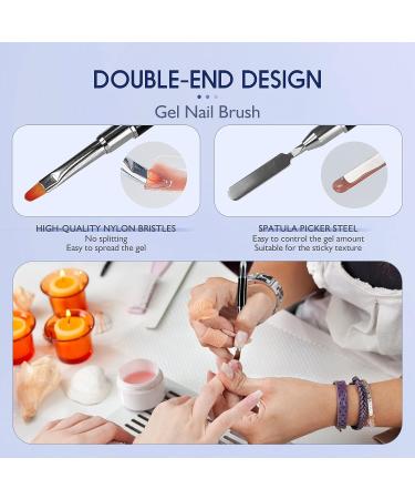 Saviland Poly Gel Slip Solution Kit 120ML - Anti-Stick Liquid with Dual-Ended Brush for Poly Extension Nails - Manicure Starter Kit for DIY Nail Art - Buy Online on GoSupps.com