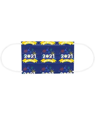 ZQP BEUU 20PCS Disposable_Mack for Women Men 2021 Happy New Year Printed 3-Layer Non-Woven Women Men Face Bandanas Breathable - Buy Online on GoSupps.com