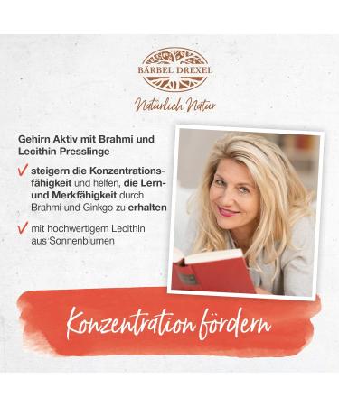 B rbel Drexel Brain Active Tablets - 100% Vegan Brahmi & Lecithin | Boost Concentration & Memory | Ayurveda - 90 STK - Buy Online on GoSupps.com