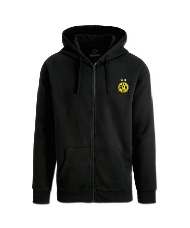 Borussia Dortmund Unisex Hooded Sweat Jacket With Logo Jacket 128 Black