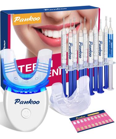 Teeth Whitening Kit with LED Light 10X Teeth Whitening Gels 2X Silicone Mouth Trays Whiten Effectively in 15 Minutes Without Sensitivity 1-9 Shades Whiter in 1-2 Weeks 2-3X Faster Than Strips