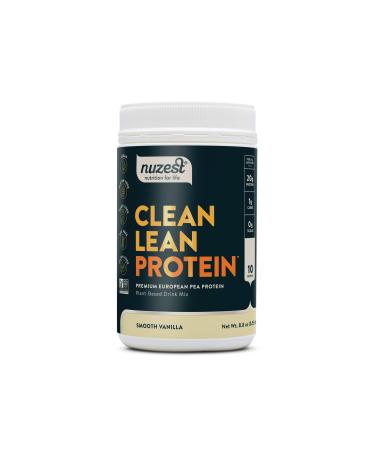 Smooth Vanilla Clean Lean Protein by Nuzest - Premium Vegan Protein Powder, Plant Protein Powder, Dairy Free, Gluten Free, GMO Free, Naturally Sweetened, 10 Servings, 8.8 oz Vanilla 8.8 Ounce (Pack of 1)