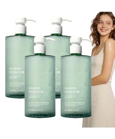 WRANBAO Hyaluronic acid body serum deep hydration firming and elasticity deep body moisturizer for dry skin light and non-greasy 386 ml. (4 pcs)