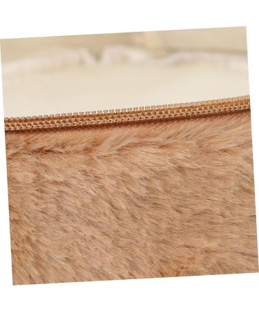 Healifty Plush Travel Set: Zip Around Wallet & Animal Bag Pouch for Women - Brown 18.5X18.5X6.5CM - Buy Online on GoSupps.com