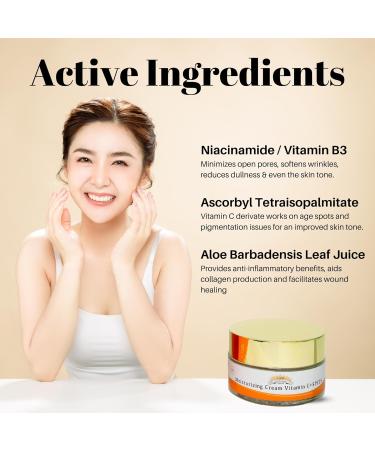 Gold Cosmetics Vitamin C Day Cream Moisturizer with SPF 25 - Multi-Purpose Skin Care (30 ml) | International Shipping - Buy Online on GoSupps.com