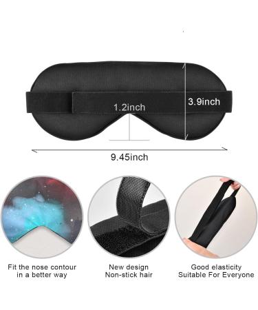 Adjustable Light Blocking Eye Mask for Deep Sleep - Haskirky Breathable Eye Mask for Travel, Yoga, and Meditation - Men & Women - Watercolor Galaxy Design - Buy Online on GoSupps.com