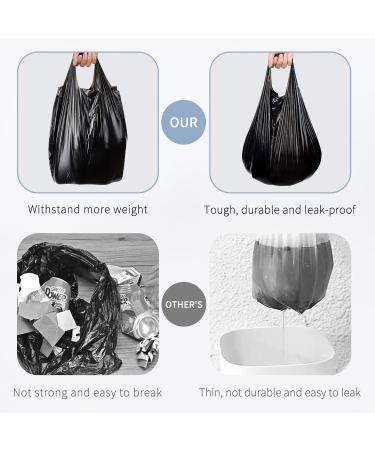 Trash Bags Garbage Bag 100 Bags Plastic Kitchen Barbage Bags Strong Tough Durable Kitchen Bin Bags for Bathroom Kitchen Bedroom Office (5rolls x 20bags) Black - Buy Online on GoSupps.com