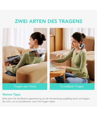 SKG H7 Shiatsu Neck Massage Device - Deep Tissue Relief with Heat | 4D Electric Kneading 4 Heating Levels & Massage Modes | Ideal for Pain Relief - Perfect Gift for Moms - Buy Online on GoSupps.com