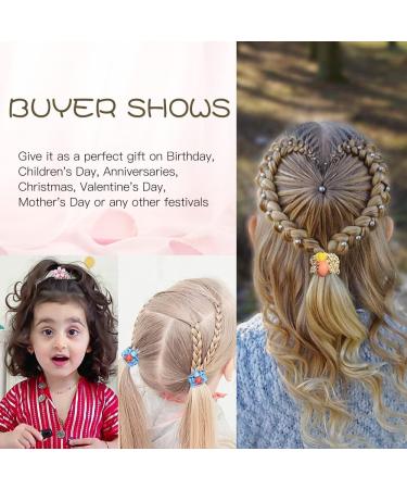 YASUNMI 20pcs Elastic Hair Ties for Girls - Cute Cartoon Scrunchies for Children | Mini Thin Plaid Bands for Toddlers - Hair Accessories for Baby Girls - Buy Online on GoSupps.com