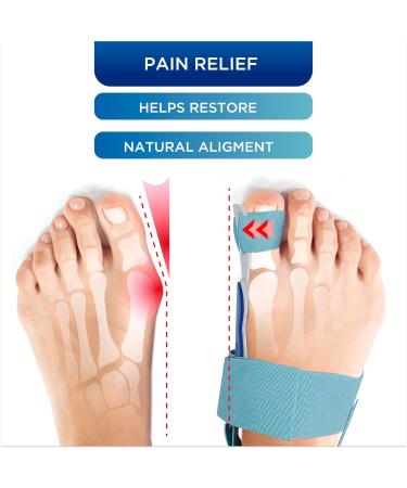 Bunion Corrector for Men & Women | Adjustable Orthopedic Splint & Toe Separators | 3-in-1 Big Toe Straightener - Comfortable Bunion Relief - Buy Online on GoSupps.com
