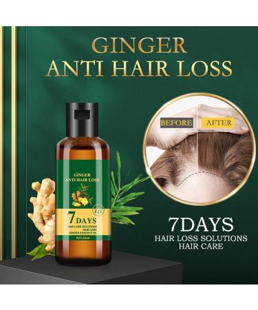 Huile naturelle de croissance des cheveux au gingembre 7 jours renforce les racines pr vient la perte de cheveux L'huile d'ang lique et de gingembre favorise les cheveux plus longs et plus - Buy Online on GoSupps.com