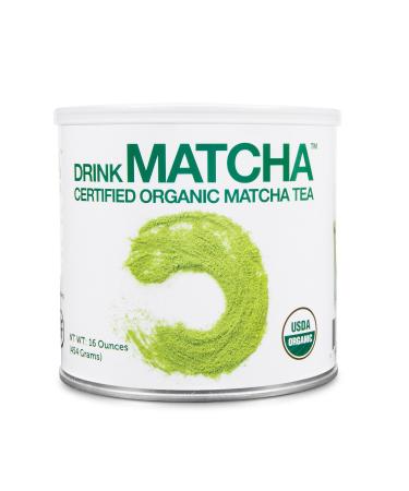 Drink Matcha -1 LB Matcha Green Tea Powder - USDA Organic - 100% Pure Organic Matcha Green tea Powder - Nothing added (16 oz)