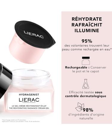Lierac Hydragenist Rehydrating Radiance Cream-Gel Refill - Vegan Face Moisturizer with Natural Hyaluronic Acid for Normal to Sensitive Skin 50ml | International Shipping Available - Buy Online on GoSupps.com