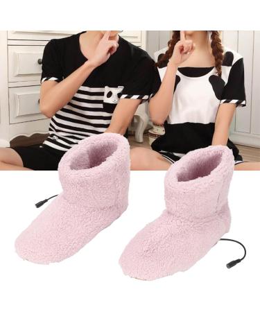 USB Heated Foot Warmers - Soft Plush Winter Boots for Ultimate Comfort | Pink - Buy Online on GoSupps.com