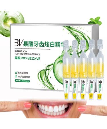 TLOPA Ampoule Toothpaste TLOPA Ampoule Tooth Serum Ampoule Essence Toothpaste Fruit Acid Teeth Whitening Essence (1box/10pcs)