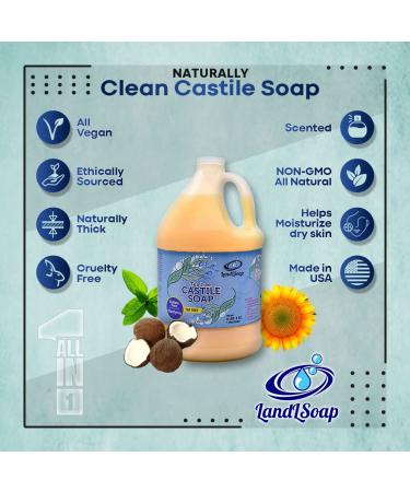 Buy Tea Tree Pure Castile Liquid Soap - Vegan Non-GMO All Skin Types 1 Gallon - Face Hand & Body Wash - Made in USA - Buy Online on GoSupps.com