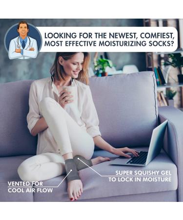 Moisturizing Heel Socks for Cracked Heel Treatment - 2 Pairs by Dr. Frederick's Original - Buy Online on GoSupps.com