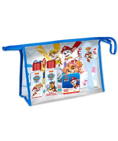 PAW Patrol-Beauty & Care Set Capital Purpled 5-Part with shampoo shower gel hair brush & towel great gift and travel kit for children