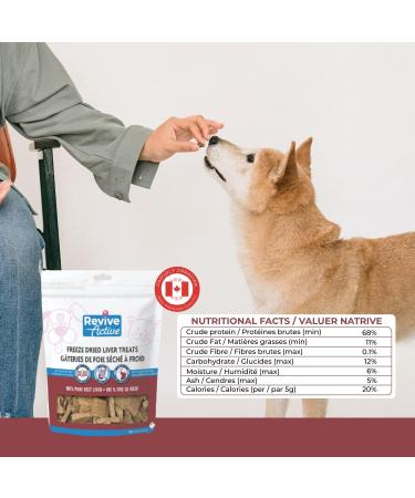 Revive Active Freeze Dried Beef Liver Treats for Dogs and Cats 420gr- Nutritious Pure and All Nutritive Low Calorie Per Treat Great for Training Easy to Break in Pieces 420 g (Pack of 1) - Buy Online on GoSupps.com