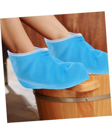 HONMEET 1 Pair Waxed Cotton Footmuffs Paraffin Wax Spa Foot Covers Paraffin Bath Bags Paraffin Refills Liners Foot Spa Wrapping Cover Moisturizing Socks Foot Spa Booties Polyester 26.50X19.00X1.00CM Blue - Buy Online on GoSupps.com