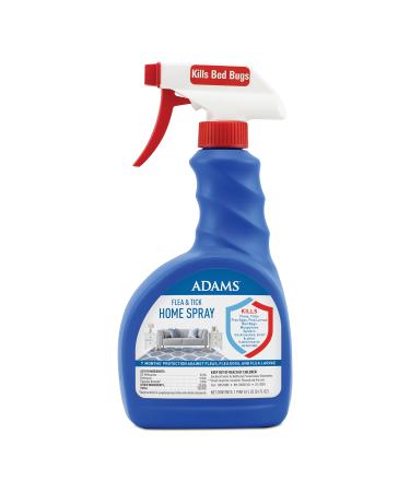 Adams Flea & Tick Home Spray, Kills Fleas, Flea Eggs, Flea Larvae, Bed Bugs, Ticks, Ants, Cockroaches, Spiders, Mosquitoes And Many Other Listed Nuisance Pests In The Home, 24 Fl Oz