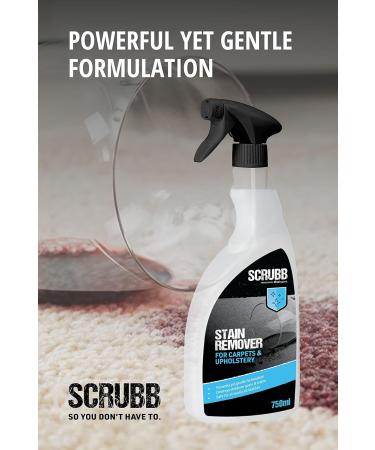 SCRUBB Stain Remover Destroys Spots & Stains For Carpets Fabrics Upholstery & Clothing 750ml Trigger Spray - Buy Online on GoSupps.com