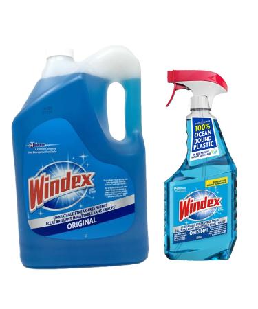 Windex Original Glass Cleaner Set: 5L refill 950 ml Trigger Spray - Buy Online on GoSupps.com