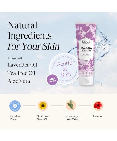 LilyAna Naturals Vitamin C Serum 1oz and Charcoal Face Scrub 3oz Bundle - Buy Online on GoSupps.com