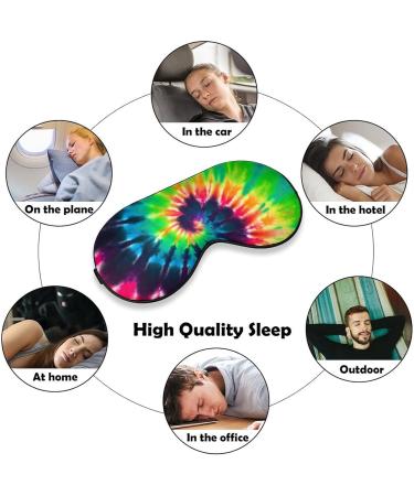 Colorful Tie Dye Sleep Mask for Women - Adjustable Eye Shades with Elastic Strap for Comfort - Buy Online on GoSupps.com