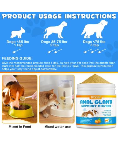 Dog Anal Gland Support Powder 120G Suppl ment De Fibres en Poudre pour Le Soutien De La Glande Anale Suppl ment De Fibres en Poudre Enrichi De Concombre Probiotiques Et Enzymes Digestives - Buy Online on GoSupps.com