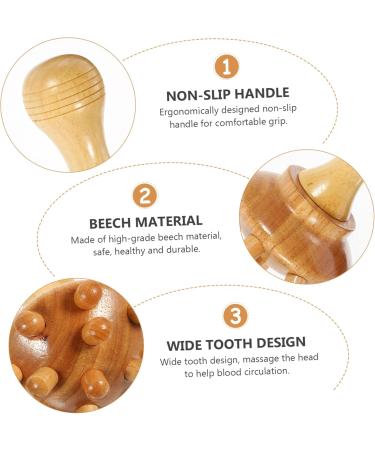 Frcolor Wooden Sandalwood Massage Comb | Scalp Massager & Head Scratch Tool for Relaxation - Buy Online on GoSupps.com