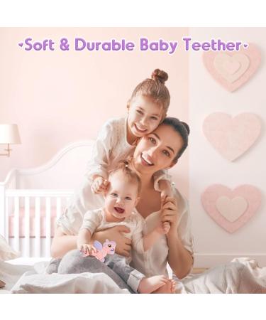 Unicorn Baby Teether with Anti-Drop Pacifier Clip - BPA-Free Teething Toys for Babies 3-12 Months - Baby Girls Boys Gift - Buy Online on GoSupps.com