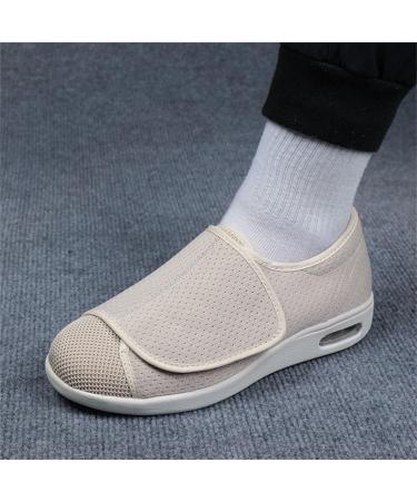MOCINNA Men's Diabetic Shoes | Adjustable Extra Wide Walking Shoes | Anti Slip & Memory Foam for Swollen Feet | Size 12 Beige - Buy Online on GoSupps.com