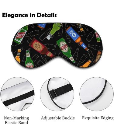 St Patrick's Beer Drinking Bottle Sleep Mask - Adjustable Strap, Blocks Light - For Men and Women - Ideal for Travel and Night Time Rest - Buy Online on GoSupps.com