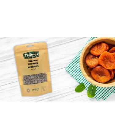 Organic Chopped Apricots-Certified Organic Non-GMO Vegan No Additives No Preservatives Resealable Bag by Thames Organic 500g - Buy Online on GoSupps.com
