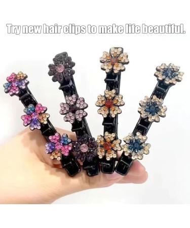 Sparkling Crystal Stone Braided Hair Clips Braided Hair Clips Rhinestone Hair Clips Braided Hair Clips for Women Hair Accessories for Women for Thick and Thin Hair (Mix*8pcs) - Buy Online on GoSupps.com