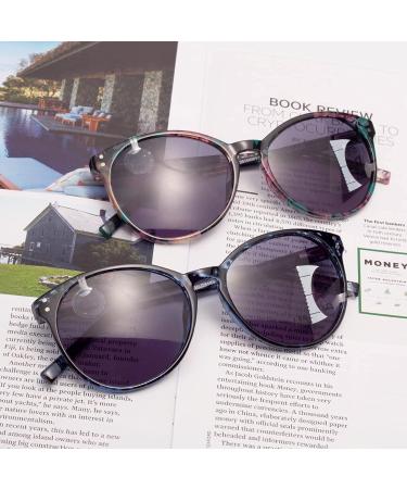 Amorays Cat Eyes Progressive Multifocal Reading Sunglasses UV Protection Anti Blue Rays Trifocal Sun Readers for Women Blue 200.0x - Buy Online on GoSupps.com