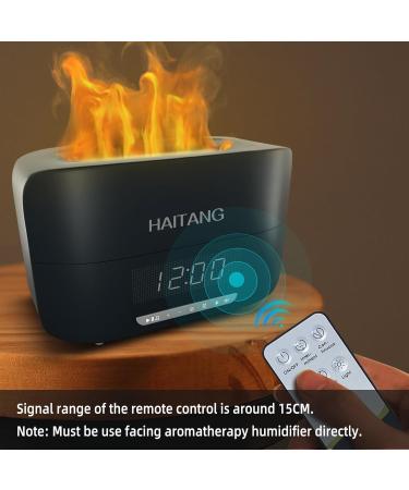 Haitang Flames Aroma Diffuser - 7-Color Essential Oil Humidifier & Bluetooth Speaker for Bedrooms Home & Office - 400ml Capacity Black - Buy Online on GoSupps.com