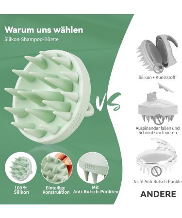 Scalp Massage Brush Set 100% Silicone Hair Washing & Growth Brush for Head Massage | 2 PCS Shampoo Massager for Wet & Dry Use - Buy Online on GoSupps.com