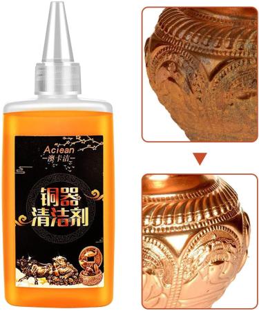kisronda Brass Cleaner | 120ml Multi-Purpose Metal Polish Brass Tarnish Remover Liquid Copper Polishing Cleaner Fast Polishing Copper Tarnish Remover Gently Cleans and Removes Tarnish - Buy Online on GoSupps.com