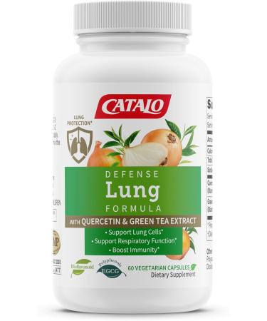 CATALO Lung Defense Formula - Quercetin & Green Tea Extract Take 2-3 Capsules Daily 60 Plant-Based Capsules - Buy Online on GoSupps.com