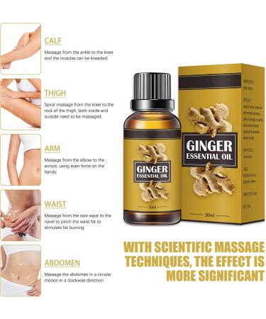 3-Pack 30ML Ginger Essential Oil for Belly Drainage and Massage - Belly Off Liquid - Buy Online on GoSupps.com