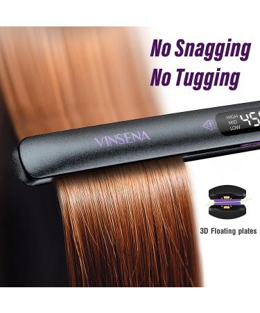 Ionic Hair Straightener Flat Iron 2-in-1 Curler, Max 450F, 13 Temp Settings, Black - Buy Online on GoSupps.com
