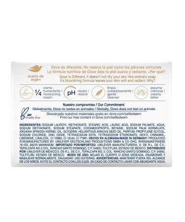 Dove Argan Oil Beauty Bar Soap 4.75 Oz - Pack of 12 Bars | Moisturizing and Nourishing Formula - Buy Online on GoSupps.com
