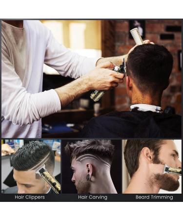 Professional Gold Hair Clippers for Men | Cordless Zero Gapped Trimmer with LCD Display | Ideal Men's Gifts & Beard Edgers - Buy Online on GoSupps.com