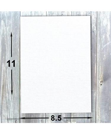 Hamilco Linen Textured Cardstock Paper 8 1/2 x 11 Blank Thick Heavy Weight 80 lb Cover Card Stock for Printer - 50 Pack (Cream) - Buy Online on GoSupps.com