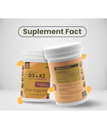 BYNUTRA Premium Vitamin D3 & K2 with Coconut Oil 10 000 IU D3 + 200 mcg MK-7 High-Potency Vitamin D3 K2 Supplement 120 Softgels - Buy Online on GoSupps.com