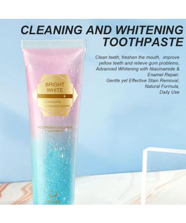 Niacinamide Whitening Toothpaste 100g Teeth Whitening and Fresh Breath Toothpaste with Mint Fragrance Niacinamide - Buy Online on GoSupps.com