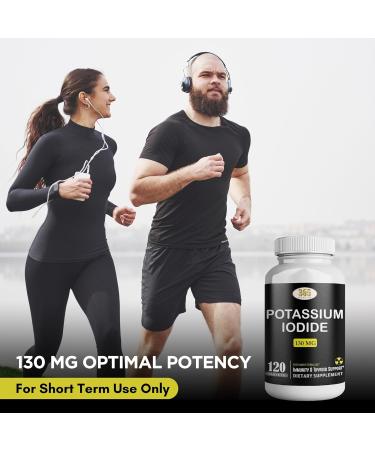 Potassium Iodide130 mg - KI Tablets- Potassium130 mg - USA Made Potassium Iodine Pills YODO Naciente Yoduro de potasio - 120 Tablets 120 Count (Pack of 1) - Buy Online on GoSupps.com