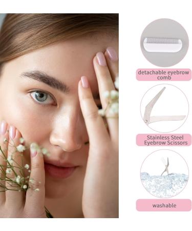 Precision Eyebrow Trimmer Scissors with Comb - Non-Slip Finger Grips - Hair Removal Tool for Men and Women (White) - Buy Online on GoSupps.com